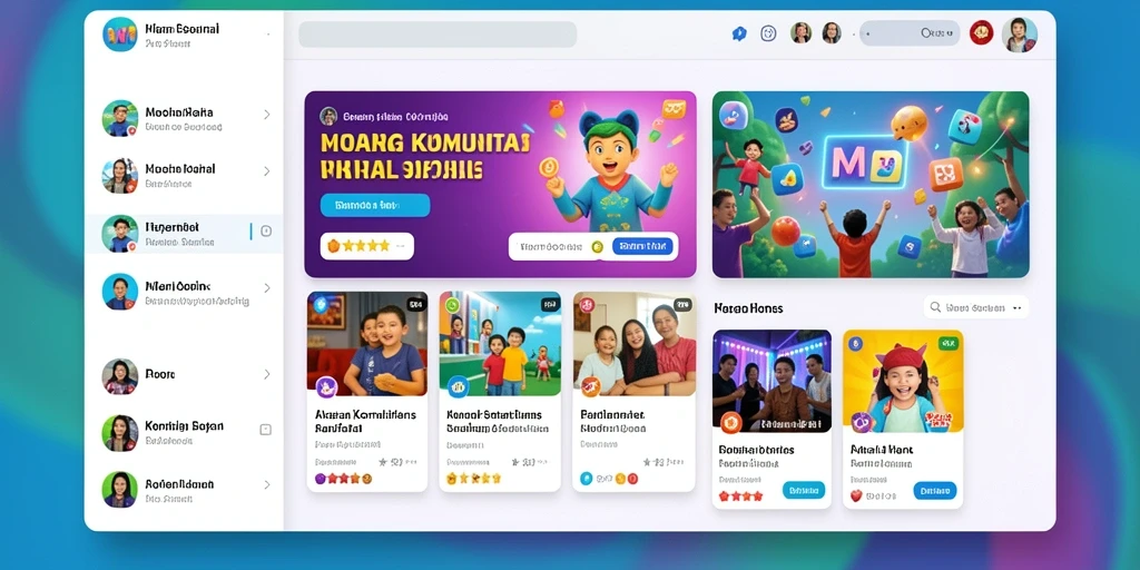 Komunitas aktif yang saling mendukung.